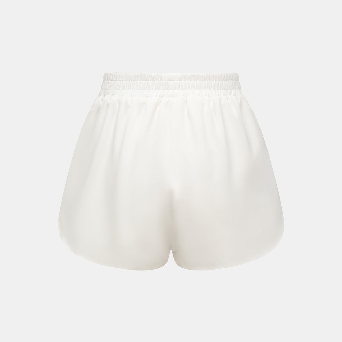 "Easy-go Chic" Heavy Acetate Casual Shorts - Simple White