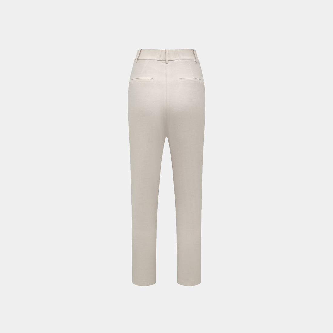 "Weekend at Monaco." Special bamboo texture acetate casual nine-point pants—Beige