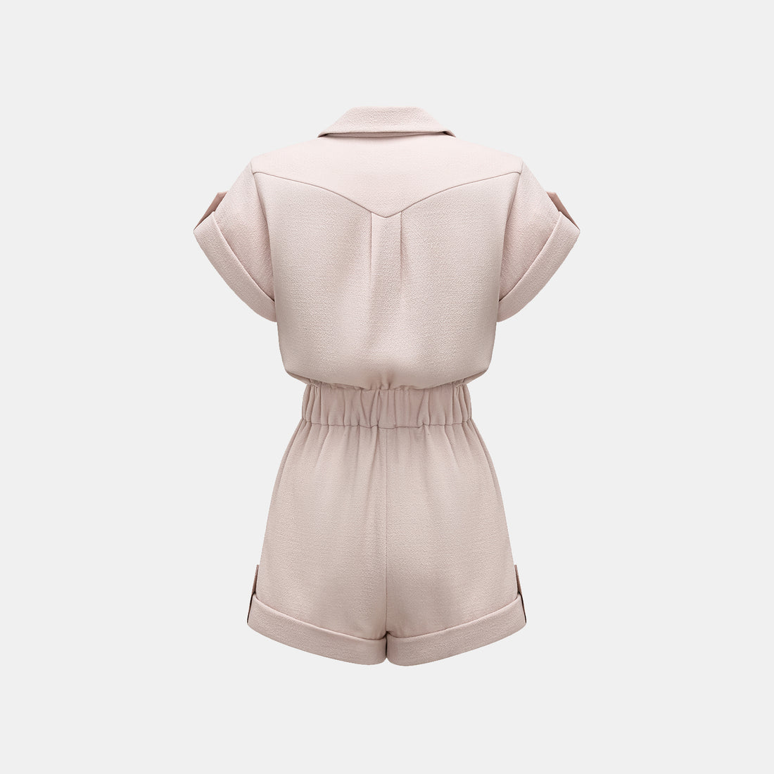 "The Top" British top double-faced crepe jumpsuit - Taupe