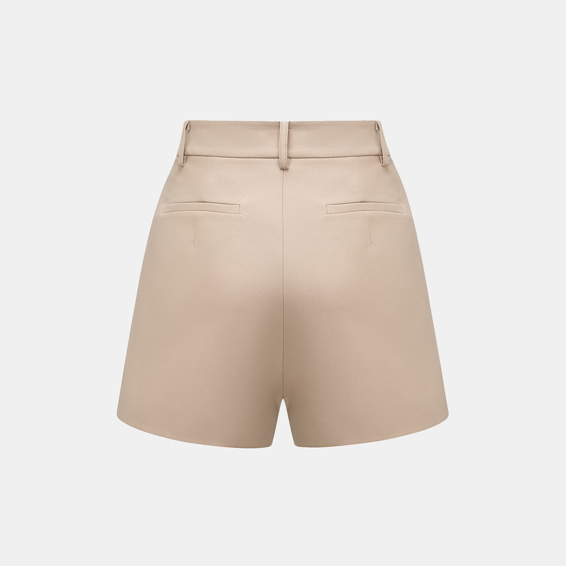"Weekend at Monaco." Italian Textured Shorts—Taupe