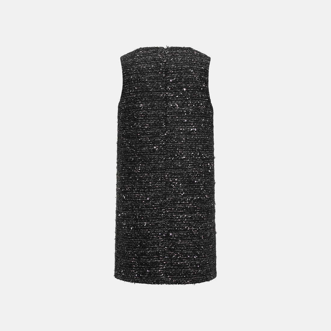 "Brunch at Ritz" Tweed A-line Dress—Hidden Pink