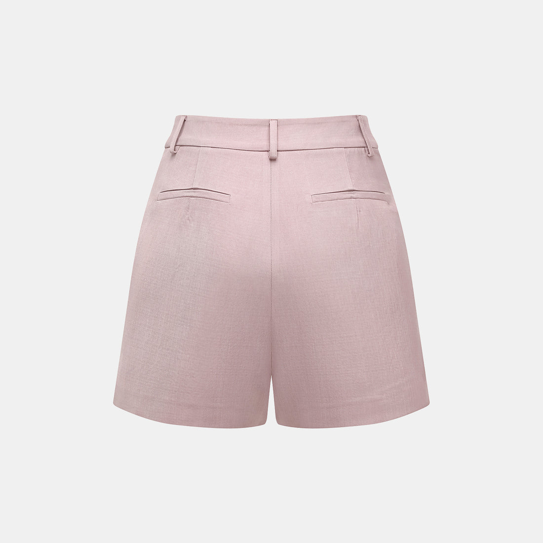 "Speak Sleek" Luxe Lightweight Hemp Textured Acetate Shorts—Pink
