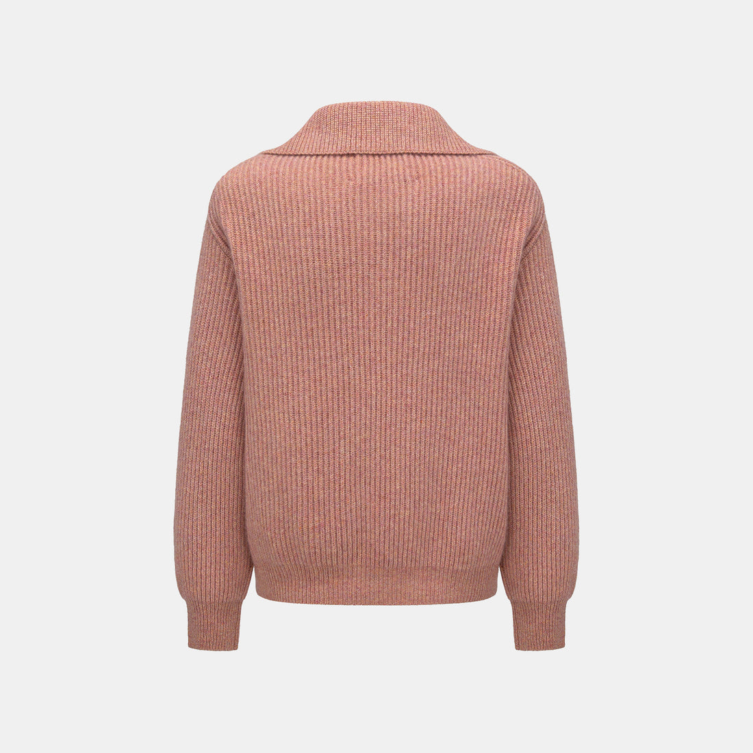 "Winter Diary" 100% Cashmere 粗針大翻領上衣(Yarn by Loro Piana)—Rosewood Blush絨粉玫瑰