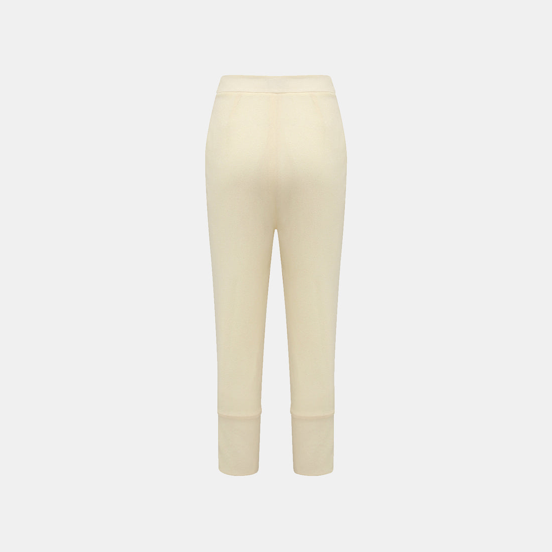 "The Top" British top crepe cropped trousers—Beige