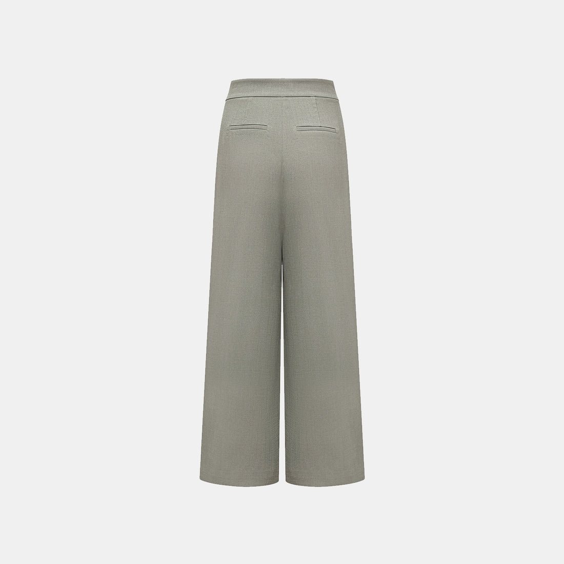 "Autumn Diary" Korean super stretch drape texture fabric special cut wide leg trousers - gray