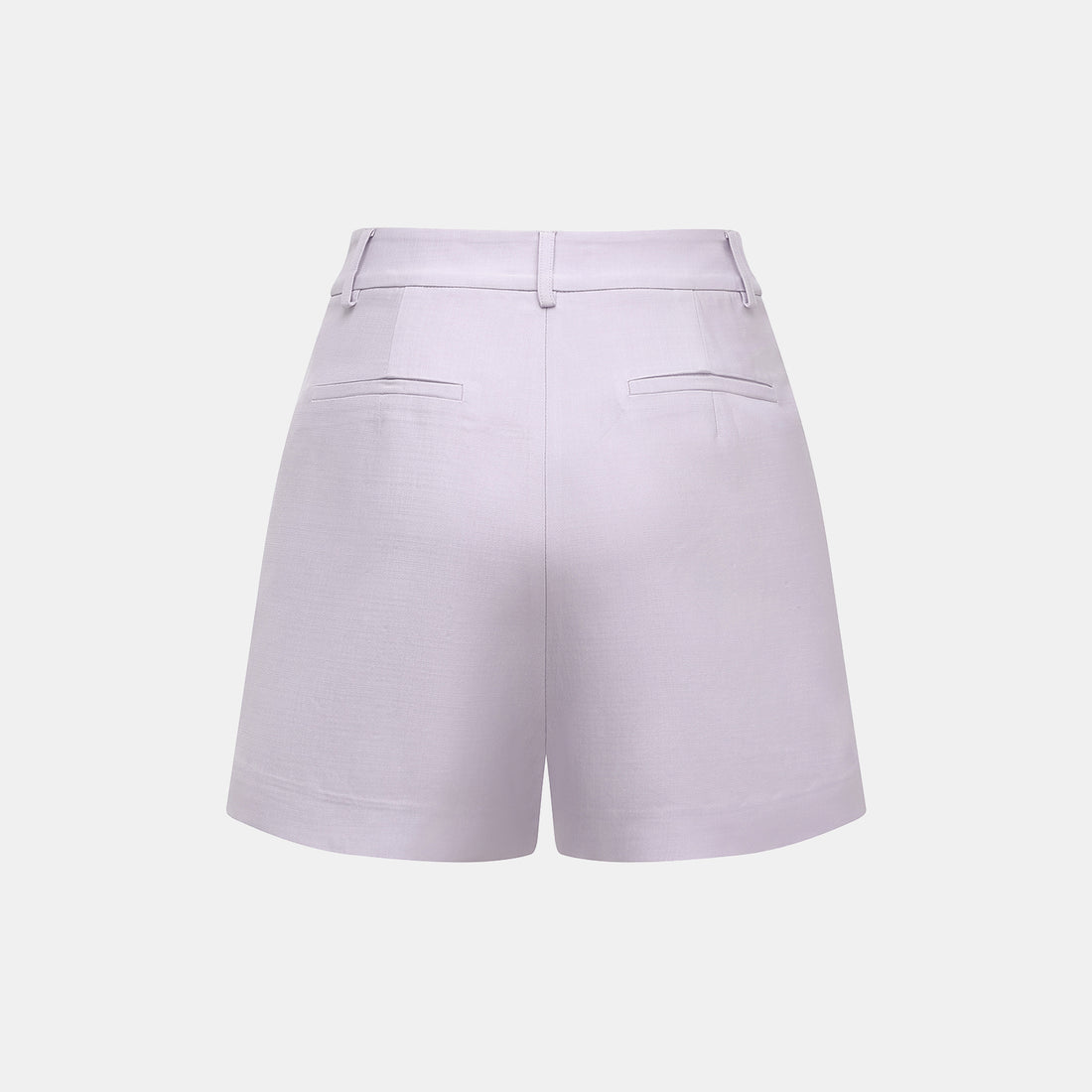 "Speak Sleek" Luxe Lightweight Hemp Textured Acetate Shorts—Lilac