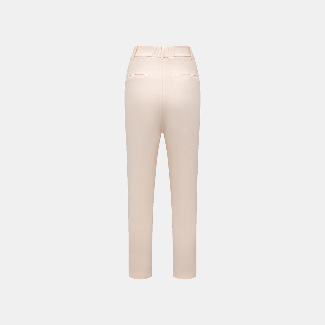 "Weekend at Monaco." Special bamboo texture acetate casual nine-point pants - Ivory