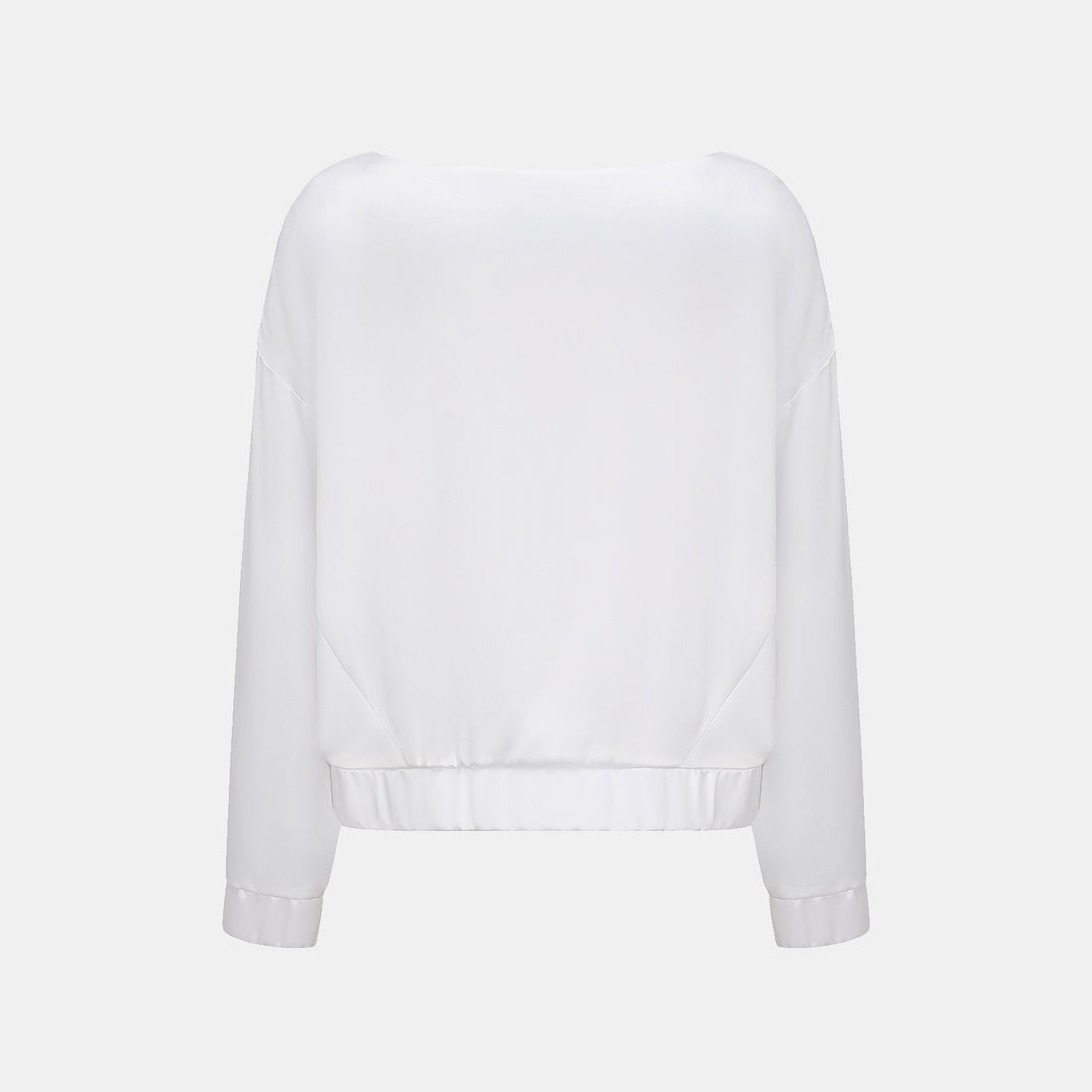 “Easy Go Chic.” Satin Acetate Leisure Suit—White