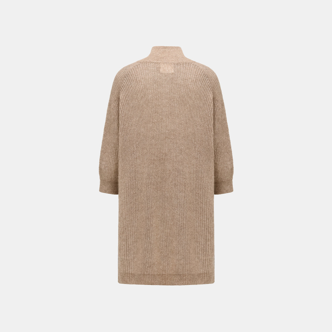 Autumn Diary Silk Cashmere Turtleneck Tunic—Earl Grey