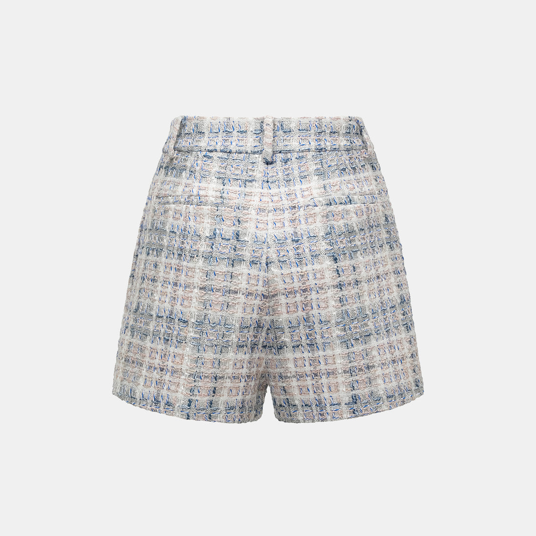 "Westminster Weekdays" Light Tweed Shorts—Blueberry Biscuit