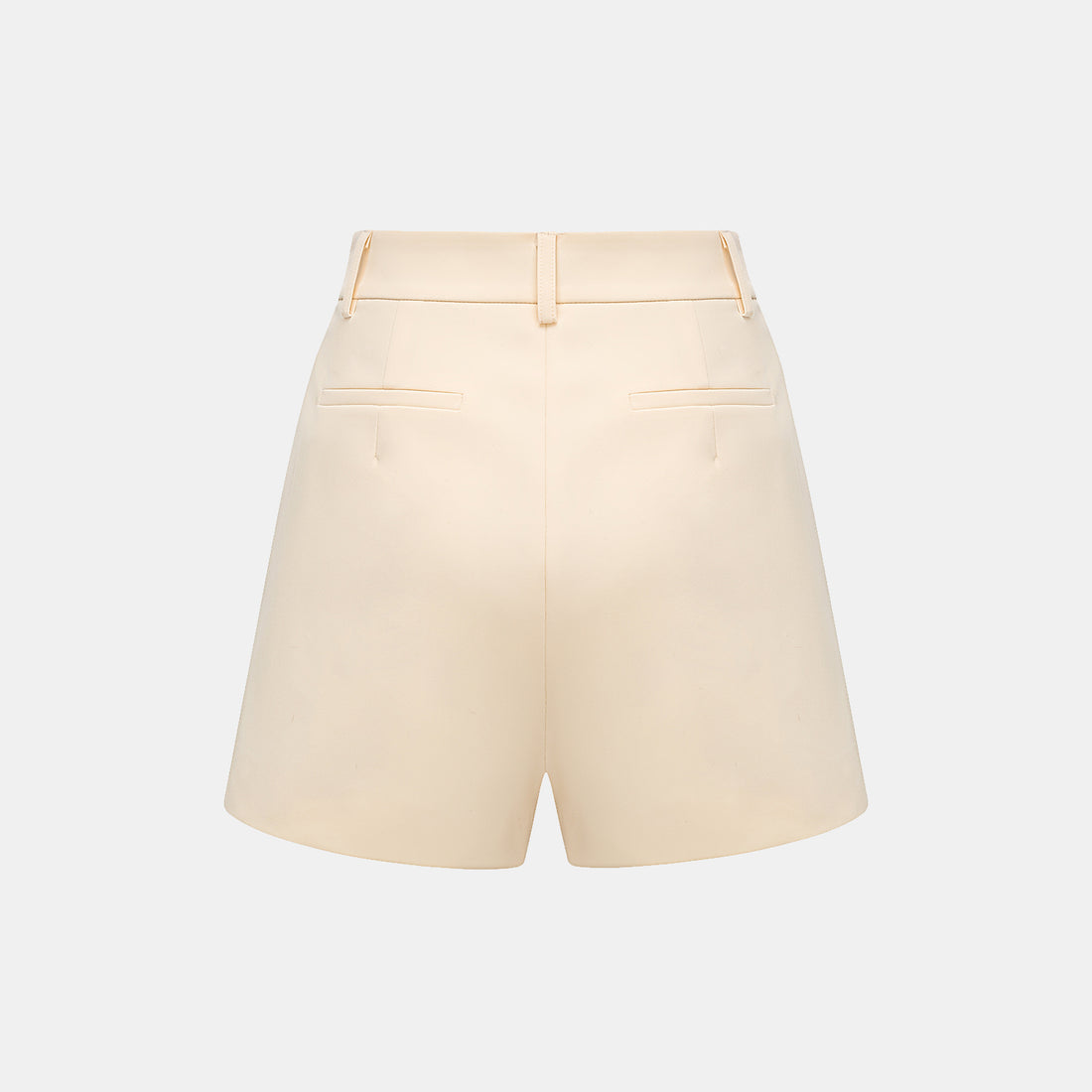 "Weekend at Monaco." Italian Textured Shorts—Beige