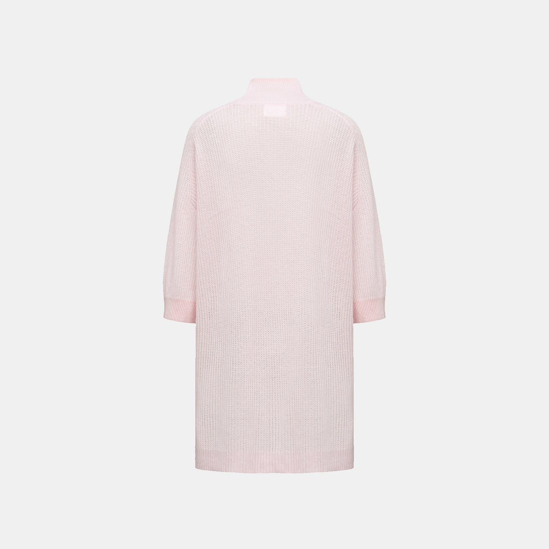 “Autumn Diary”真絲喀什米爾中高領長版上衣—Rose Water