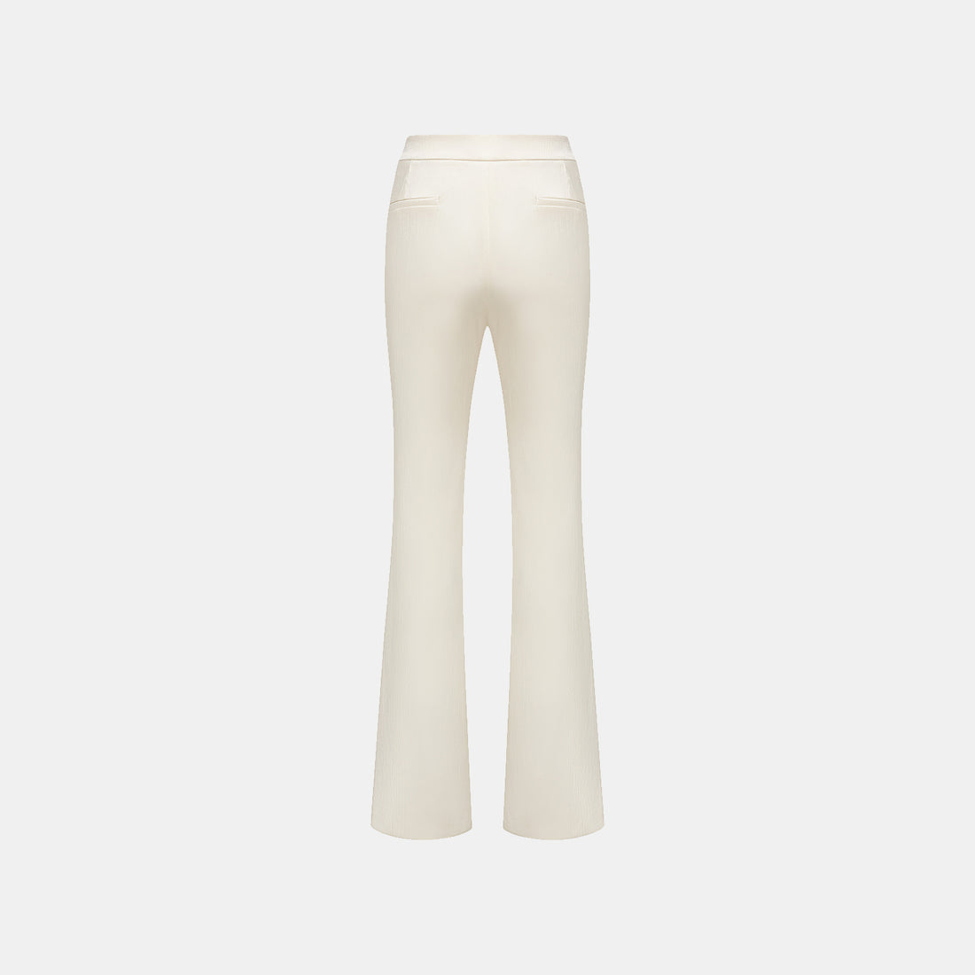 "Easy Go Chic" Korean Pleated Flared Pants - Original White