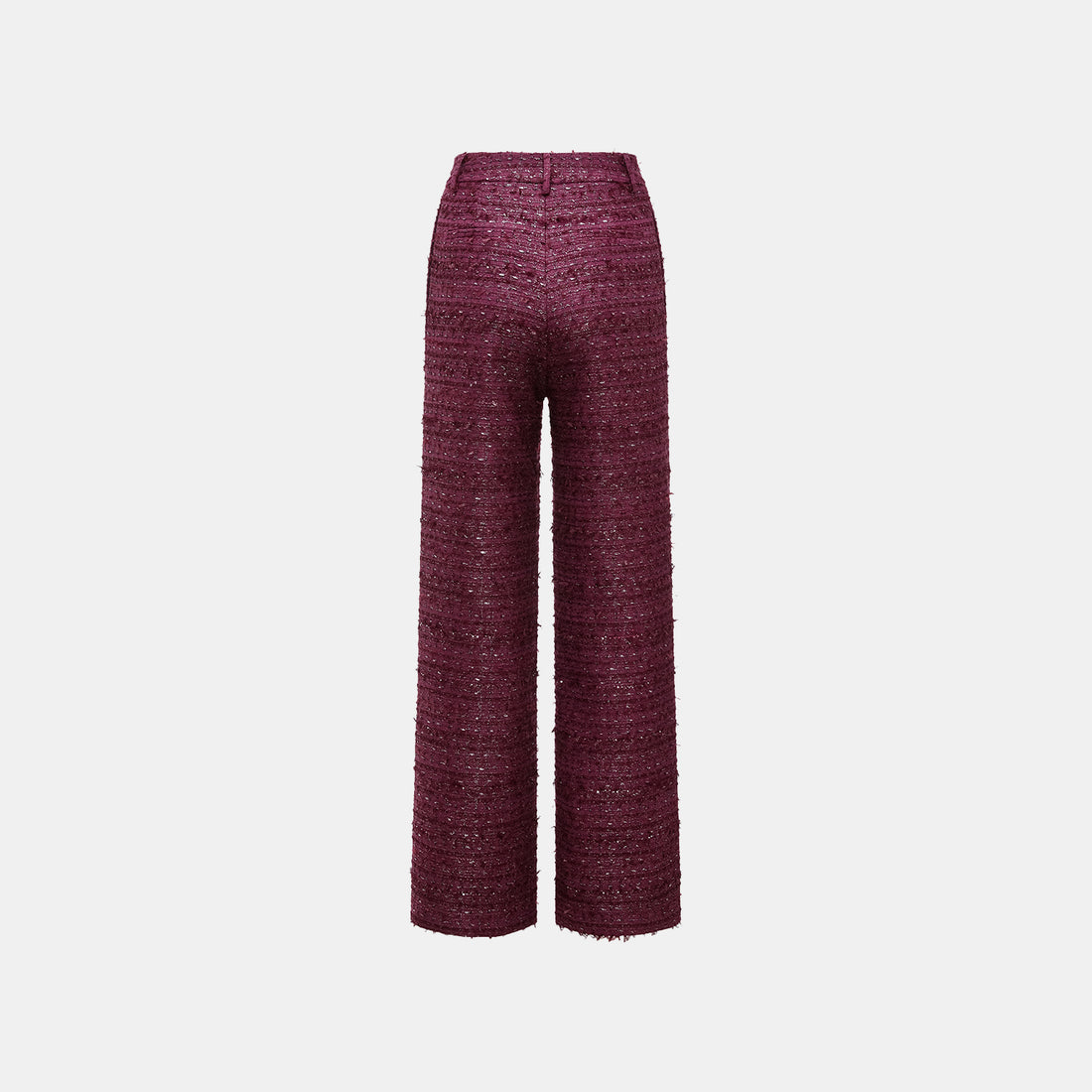 "Westminister Weekdays" Lightweight Tweed Tailored Wide Pants - Romance