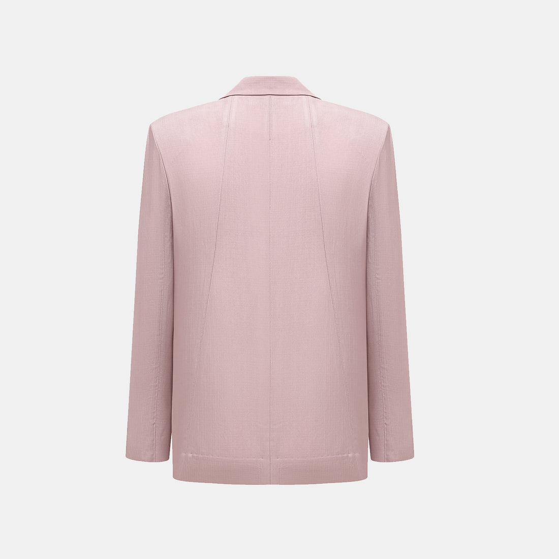 "Speak Sleek" Luxurious Lightweight Hemp Texture Acetate Oversized Suit Jacket—Pink