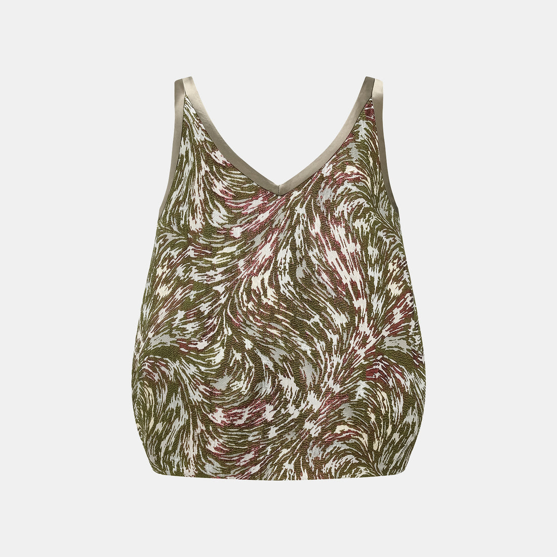 "Imperial Garden Teatime" Italian jacquard patchwork vest - Spring outing fun