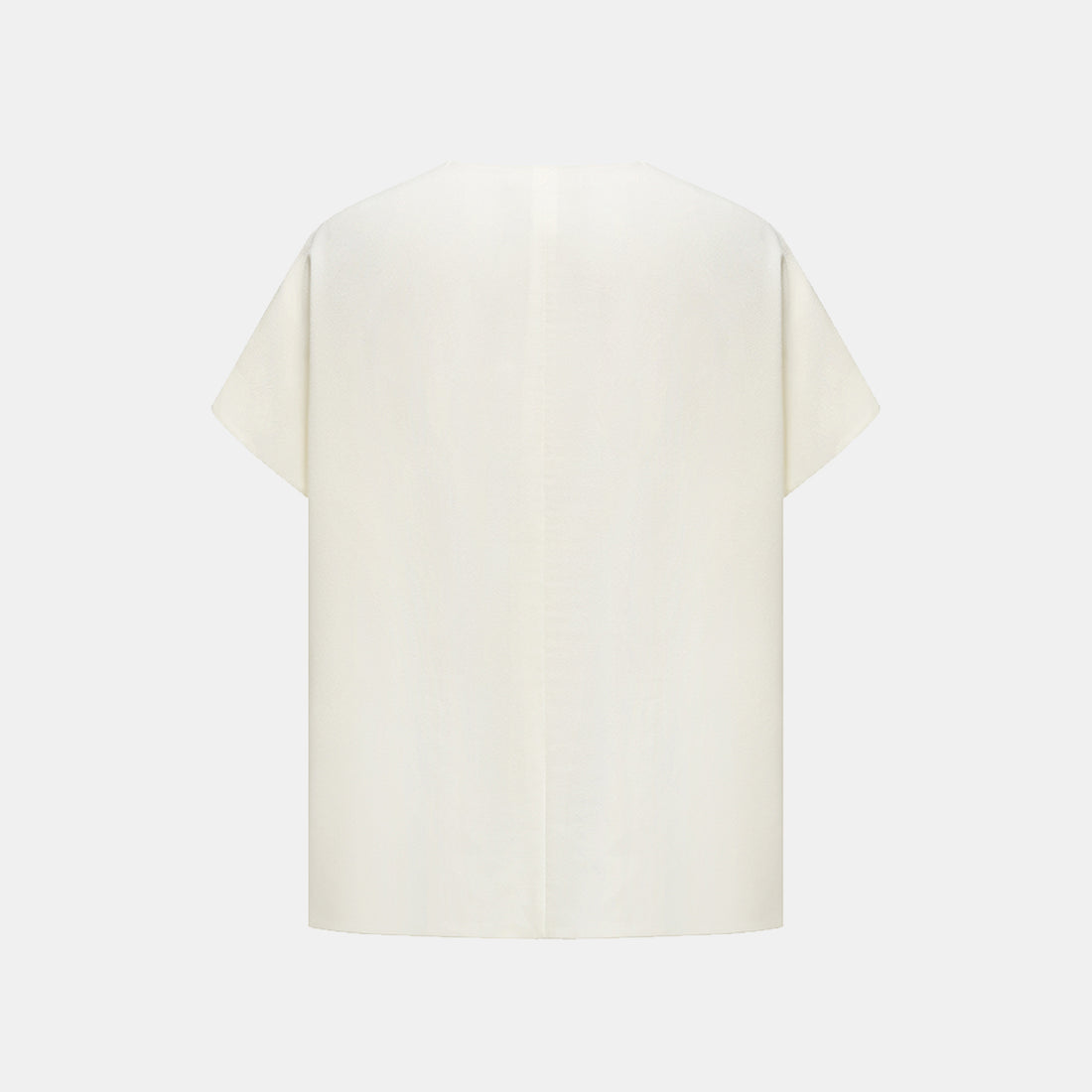"Autumn" Light Chinese Style Short Sleeve Shirt - White