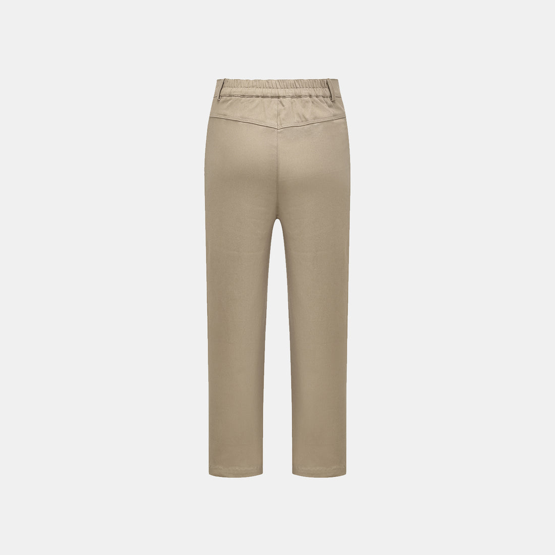 "Easy-go Chic" Premium High Stretch Cotton Denim Cropped Pants - Khaki