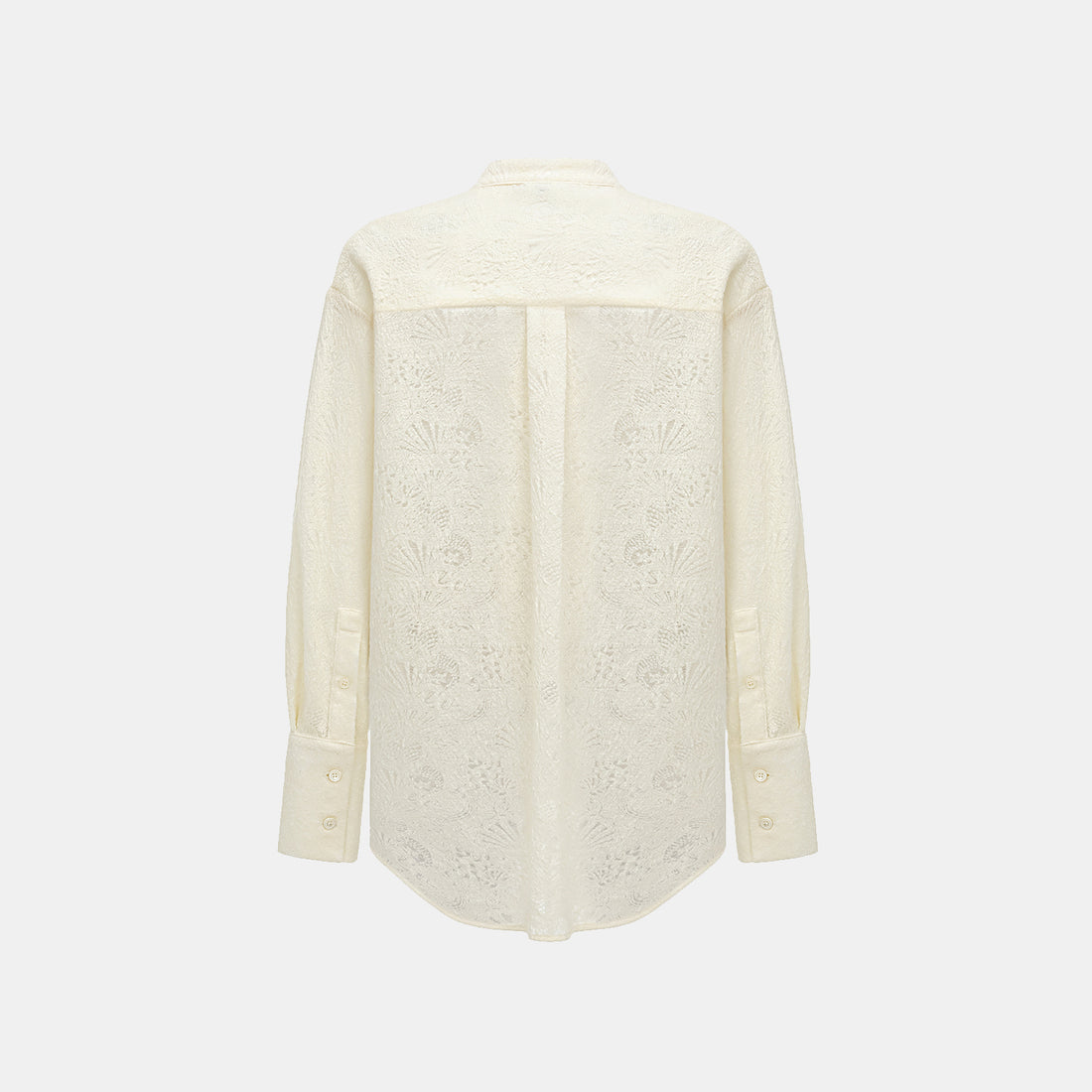 "Lazily Leaning on Spring" Wool Jacquard Chinese Knitted Suit - Autumn Porcelain Reflecting the Snow