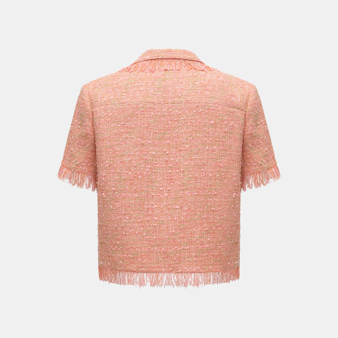 "Chelsea tea time" tweed short-sleeved jacket—Summer Berry Delight