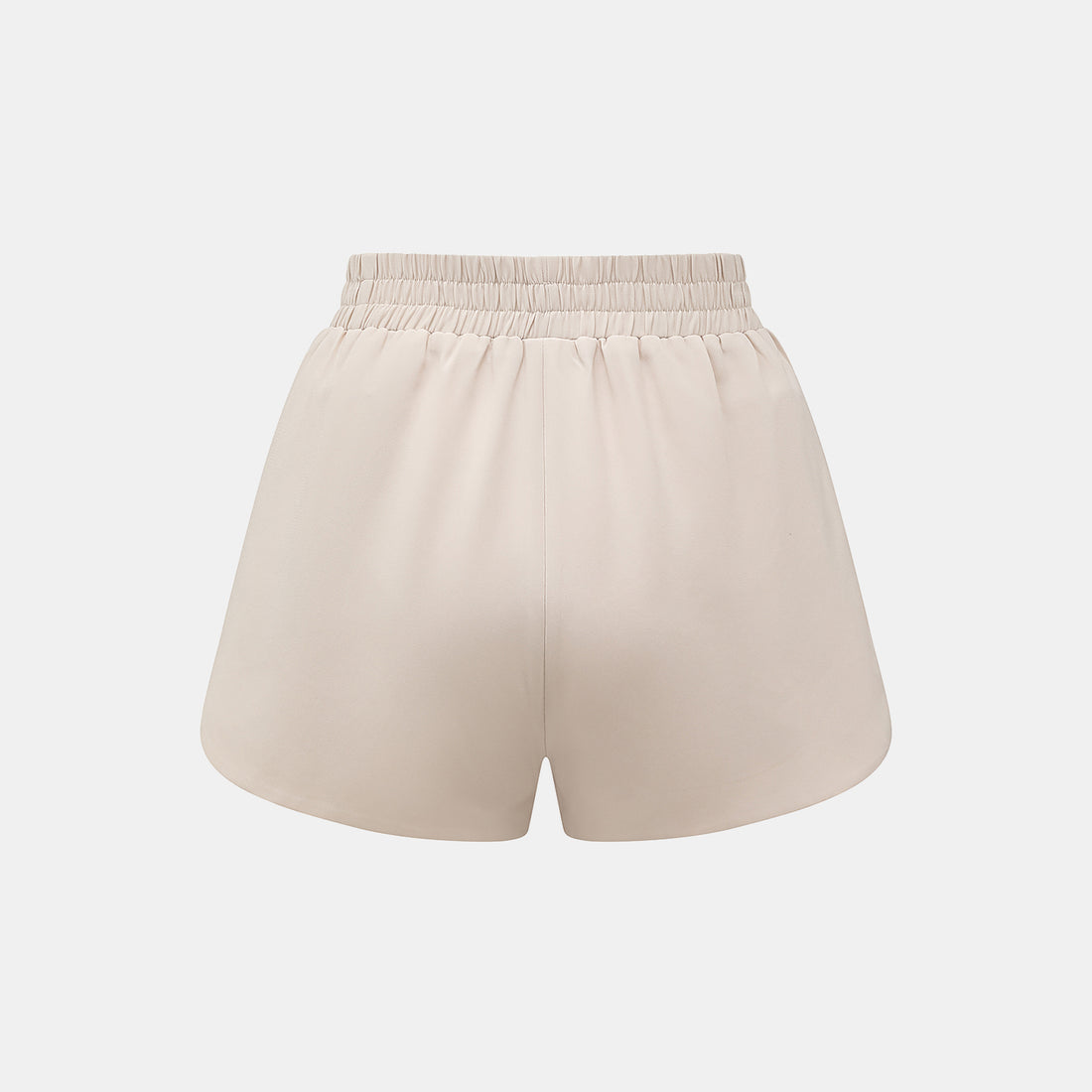 "Easy-go Chic" Textured Acetate Blazer/Shorts Set—Beige