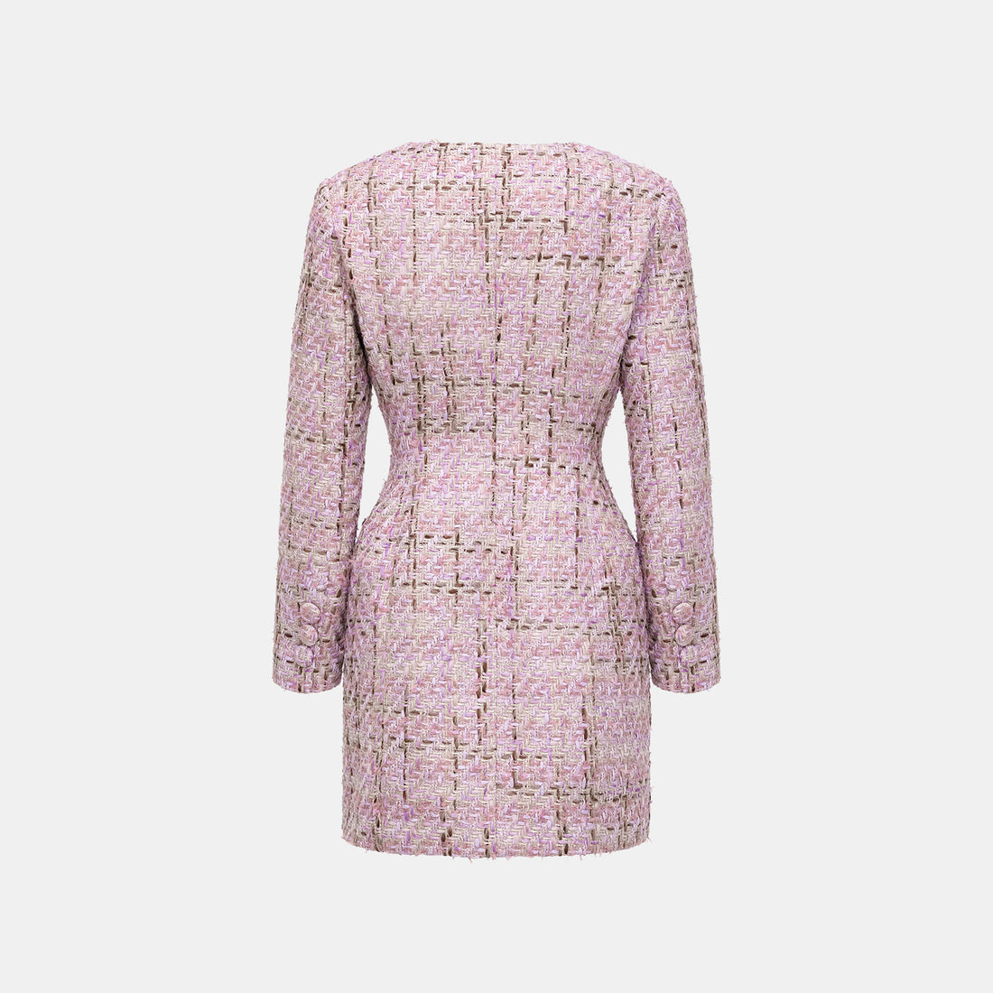 "Mayfair date night" wool tweed three-dimensional tailoring dress—Blossom