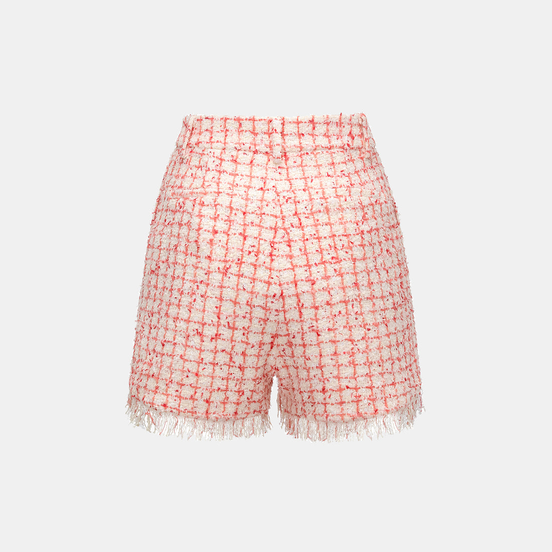"Chelsea tea time" Tweed Shorts—Peach Parfait