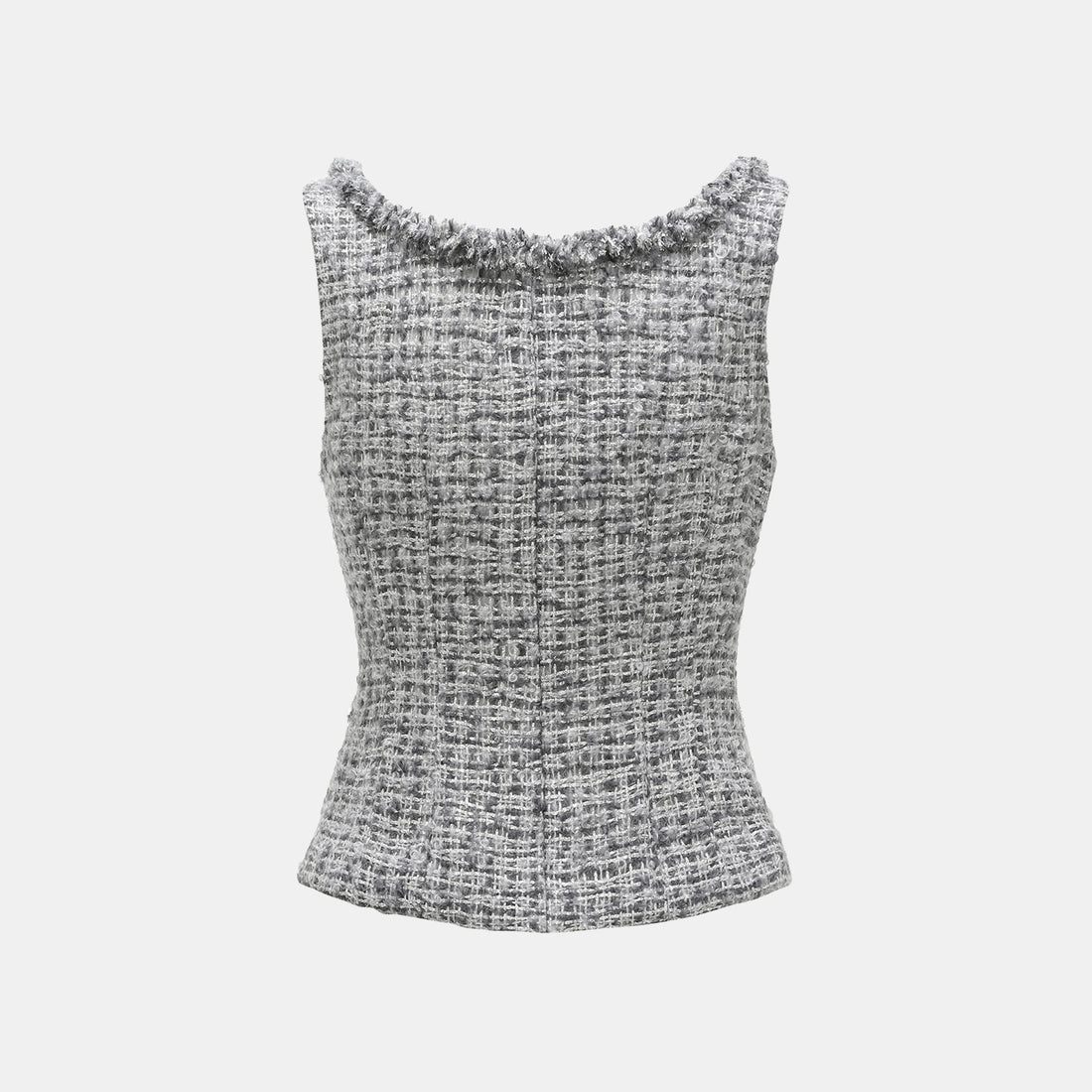 "Breeze boucle" British top light tweed vest - Starlit Smoke