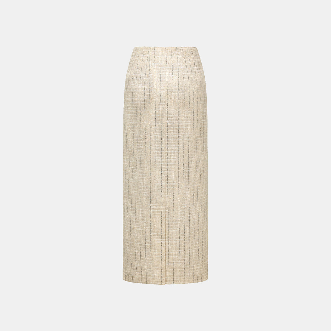 "Westminster Weekdays" Light Tweed Pencil Skirt - Vanilla Soufflé