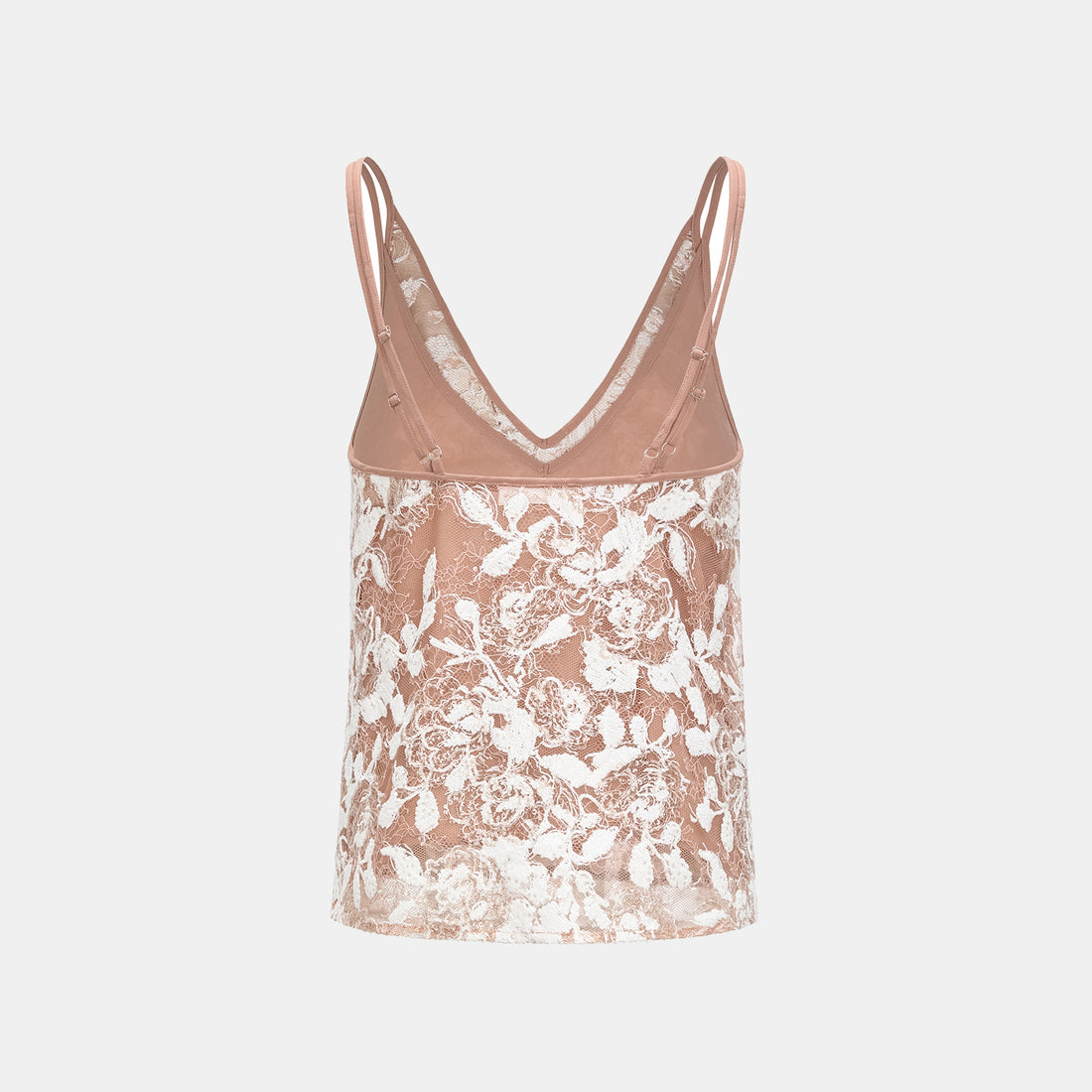 “Welcome to my party.” Velvet flower embroidery spaghetti strap vest—Champagne