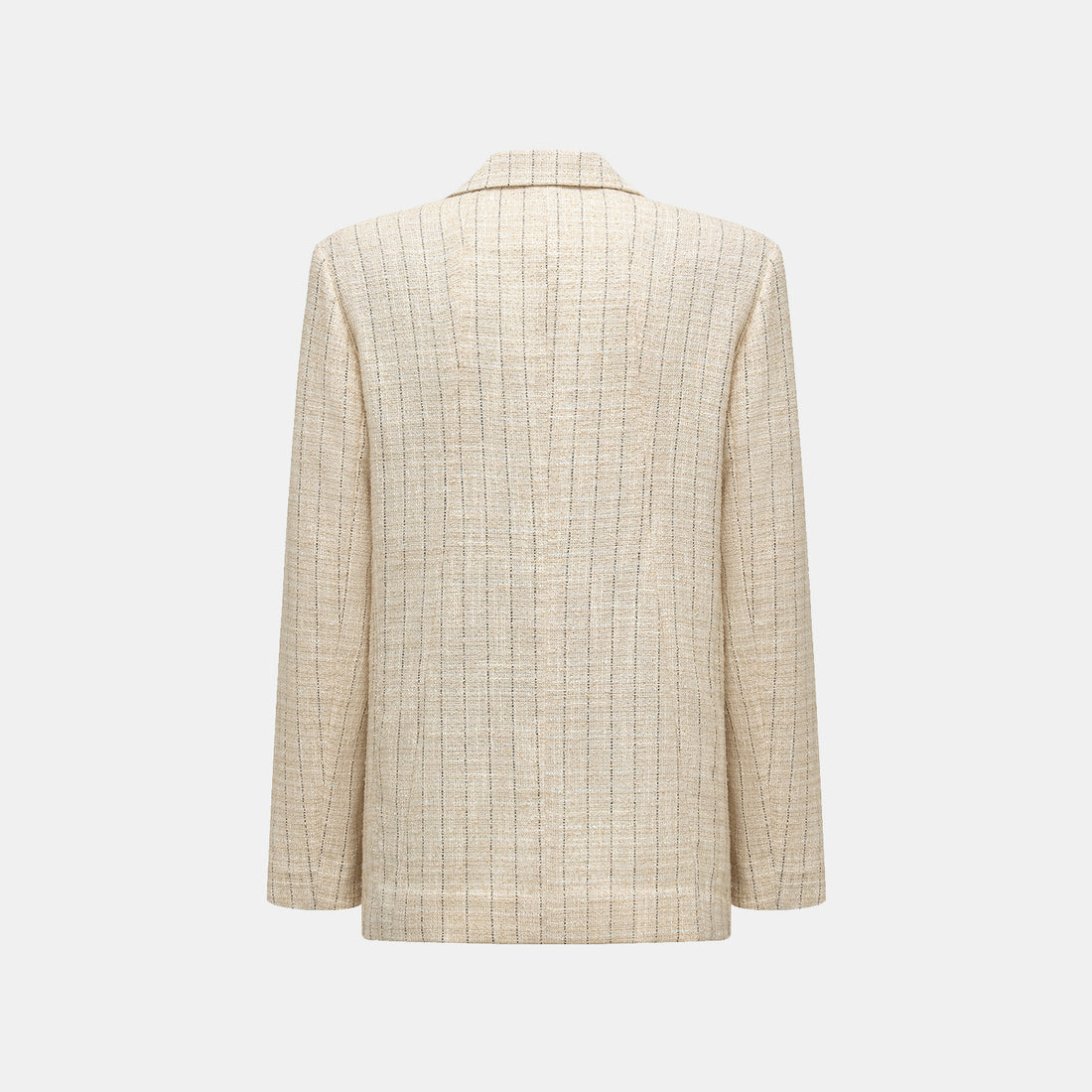 "Westminster Weekdays" lightweight tweed oversized blazer—Vanilla Soufflé