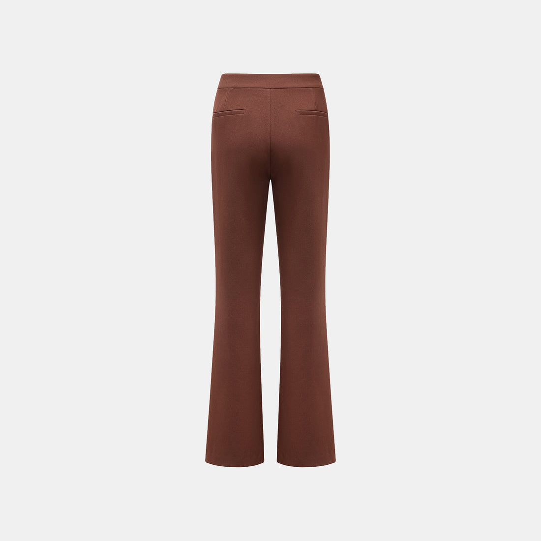 "Westminster Weekdays" Luxe Hemp Acetate Flared Pants - Cognac