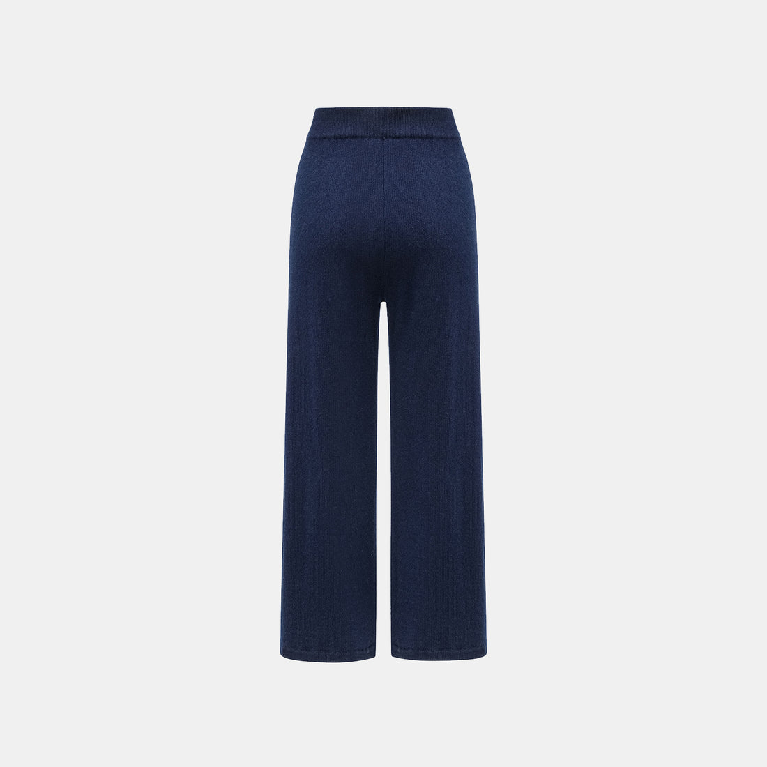 "Winter Diary" 100% Cashmere Heavyweight Three-Dimensional Pleated Wide Leg Pants - Blue