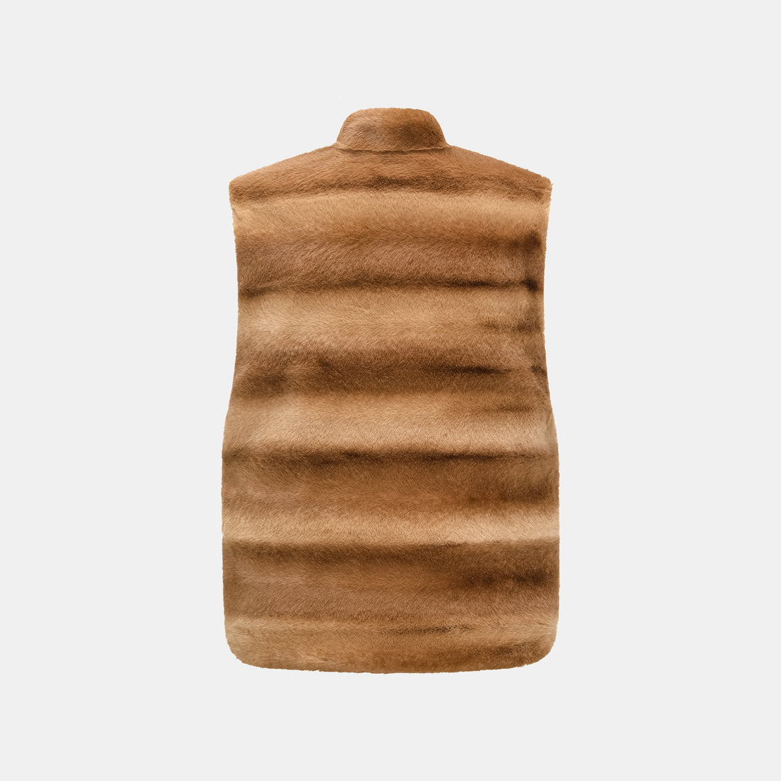 "Imperial Gala" Tech Fur Chinese Style Vest - Platinum Beige