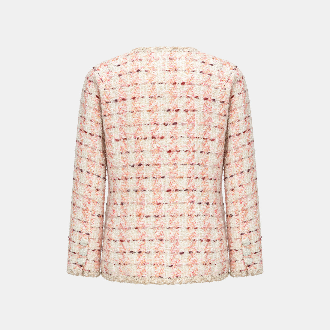 “Brunch at Ritz” Classic No.4 Tweed Jacket—Pink Waffle