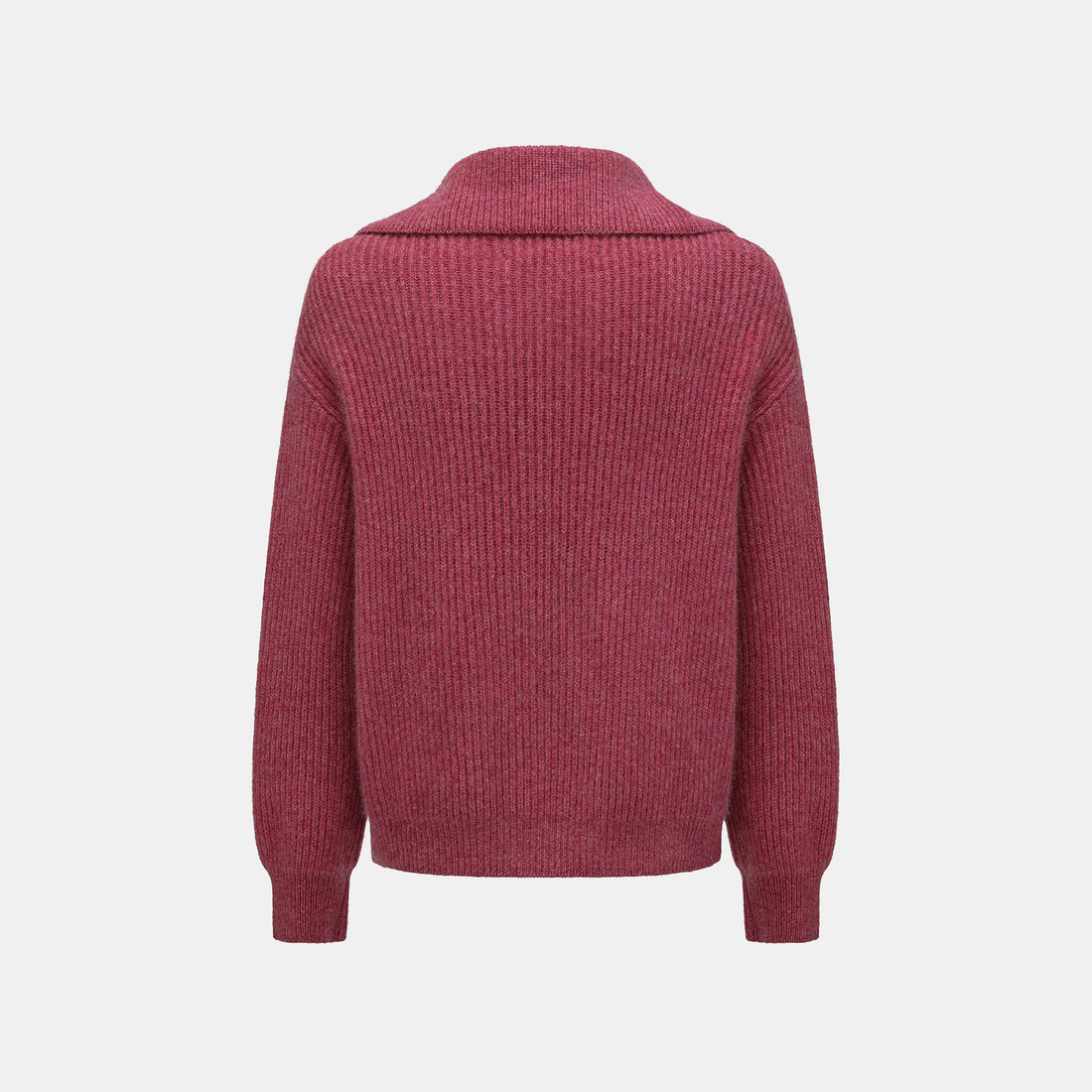"Winter Diary" 100% Cashmere 粗針大翻領上衣(Yarn by Loro Piana)—Cranberry Wine醺紅莓酒
