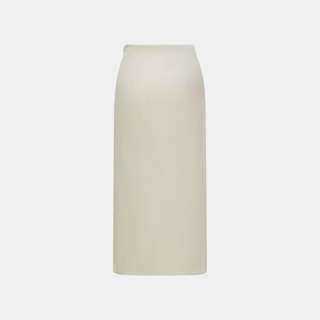 'Daytime Elegance' Textured Acetate Special Cut Pencil Skirt - Off-White