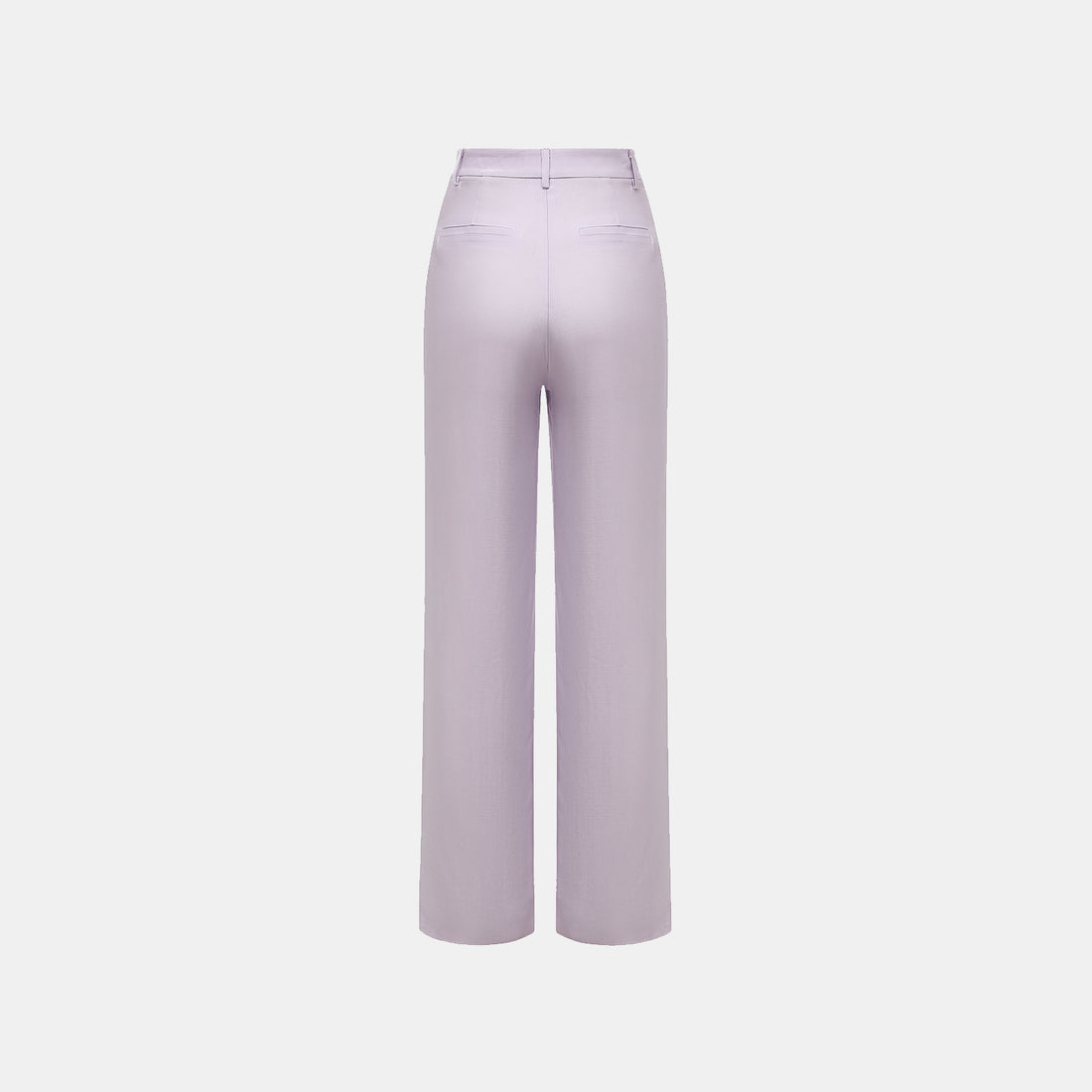 "Speak Sleek" Luxury Lightweight Linen Textured Acetate Three-Dimensional Tailored Wide Pants—Lilac