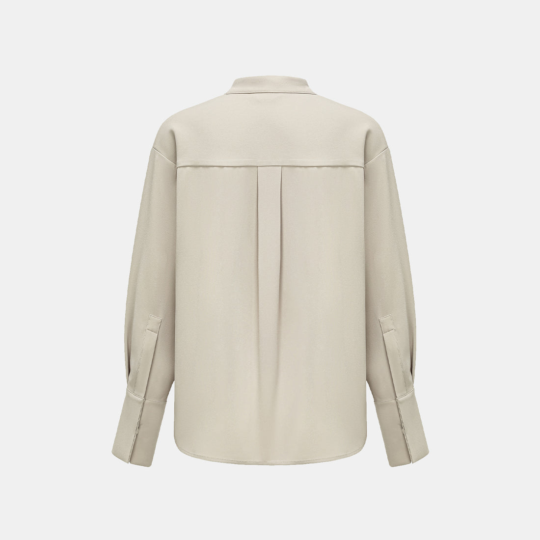'Daytime Elegance' Textured Acetate Shirt - Off-White