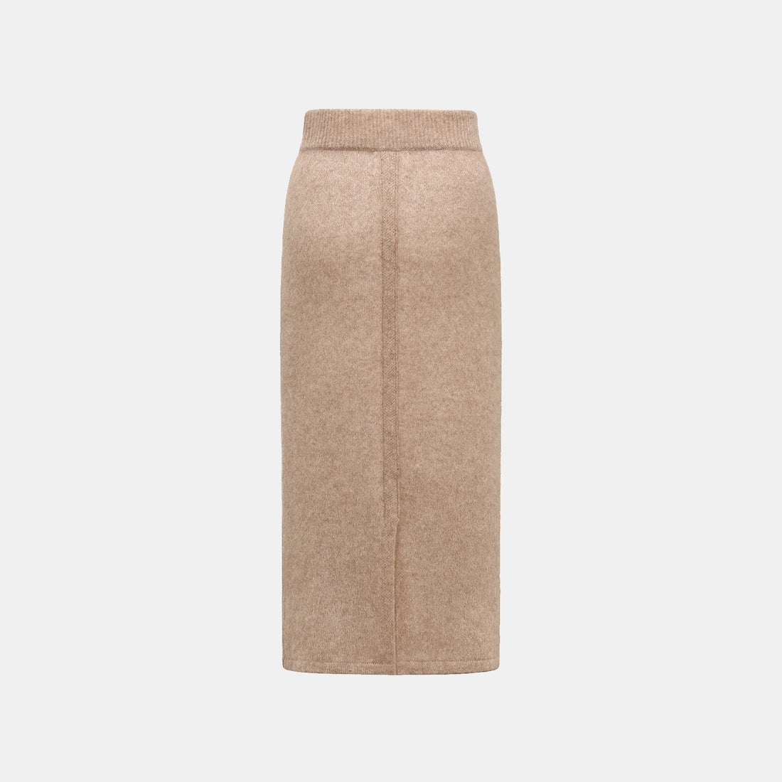 Autumn Diary Silk Cashmere Pencil Skirt—Earl Grey