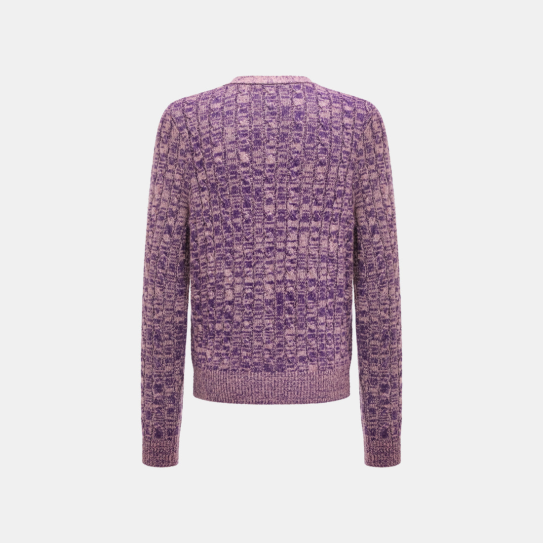 "Winter diary." 100% Cashmere Sequined Cable Knit Cardigan—Charm