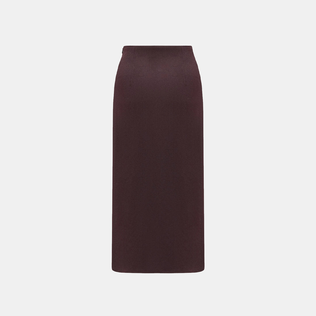 “Daytime Elegance” 肌理醋酸特殊剪裁鉛筆裙—皮革咖