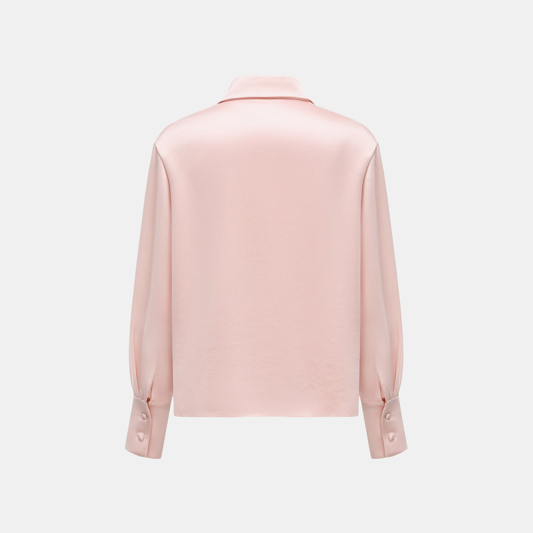 "Spring" Crystal Scale Texture Acetate Light Chinese Shirt - Cherry Blossom Pink
