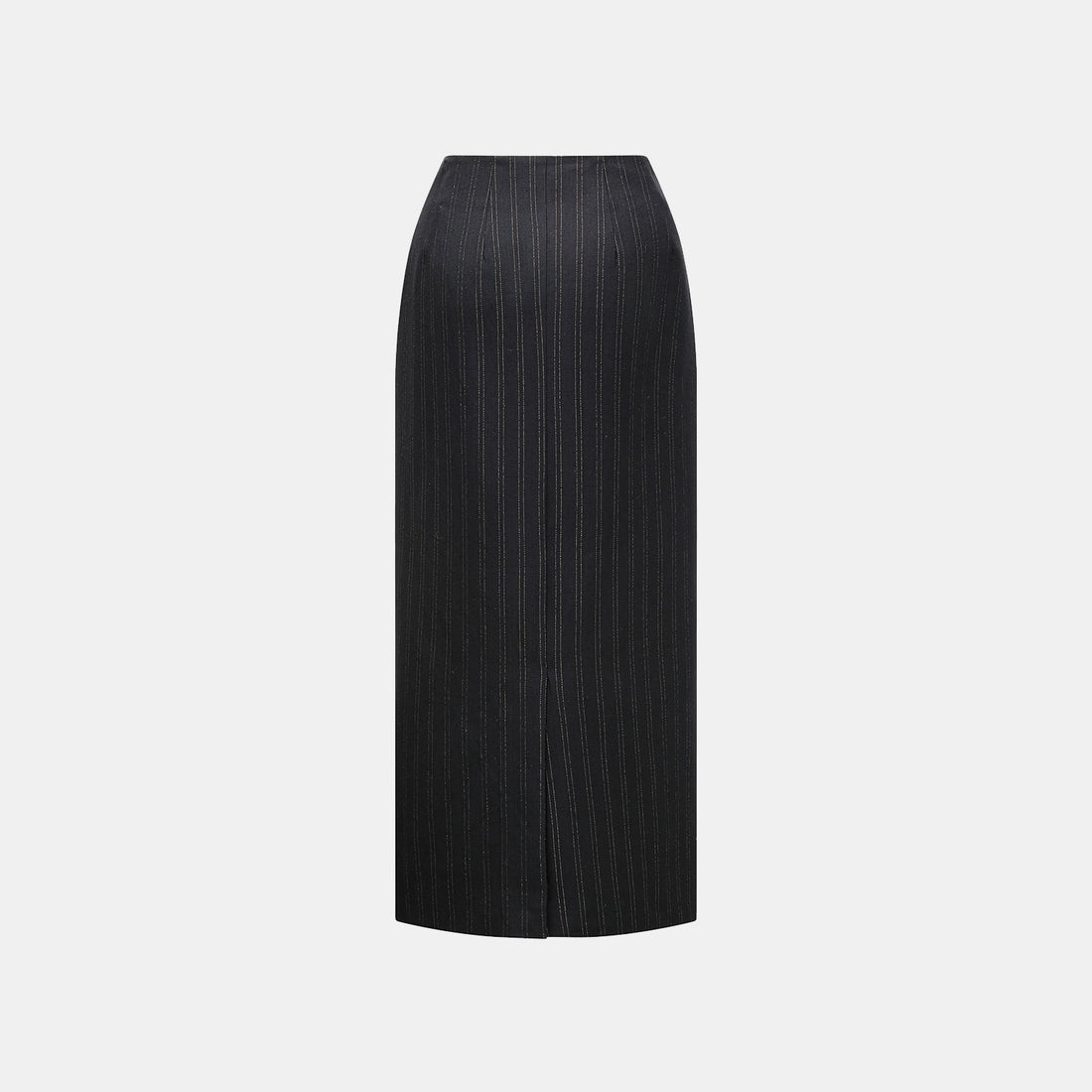 "Speak Sleek." Italian woven gold straight suit pencil skirt—Indigo