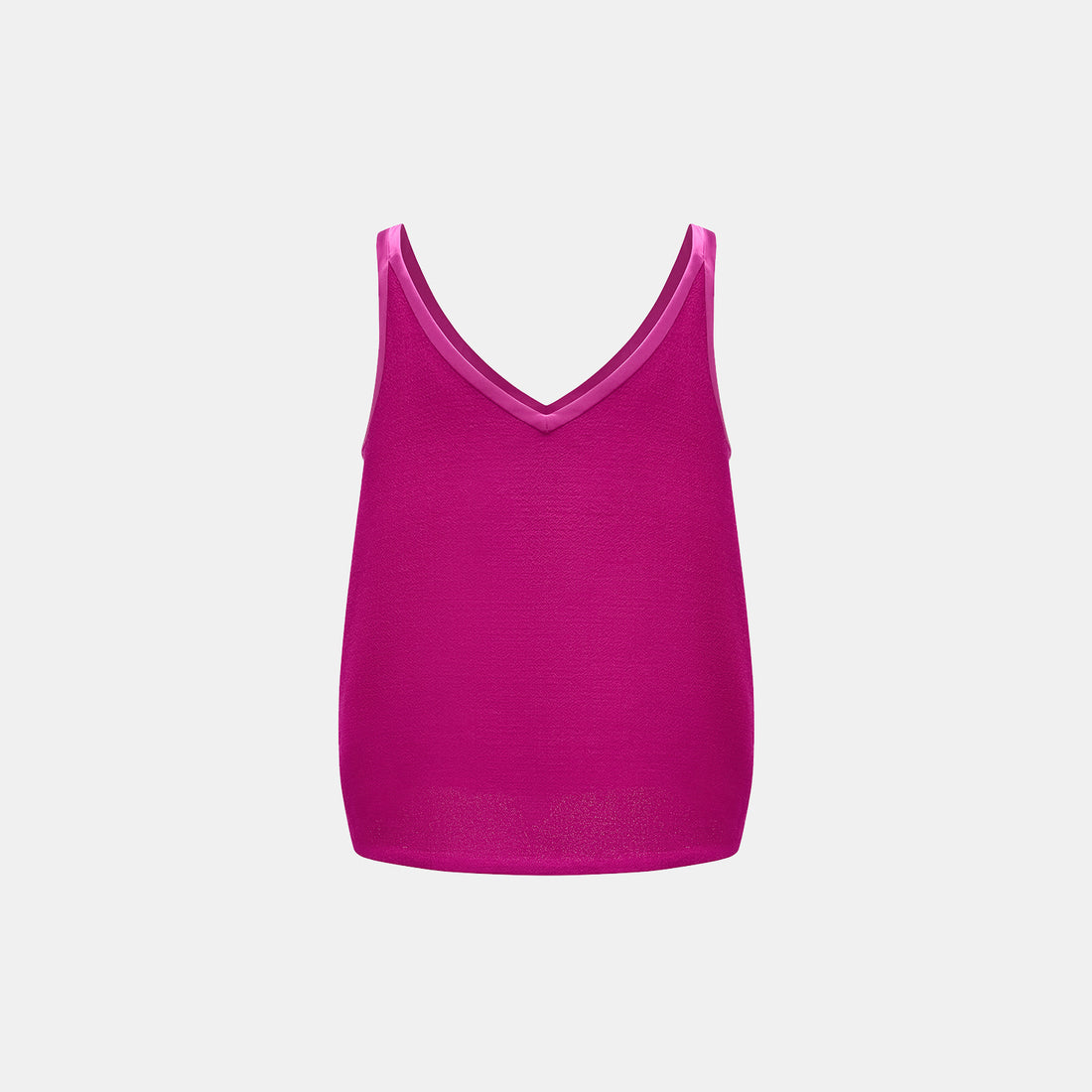 "The Top" British double-faced crepe vest - Fuchsia