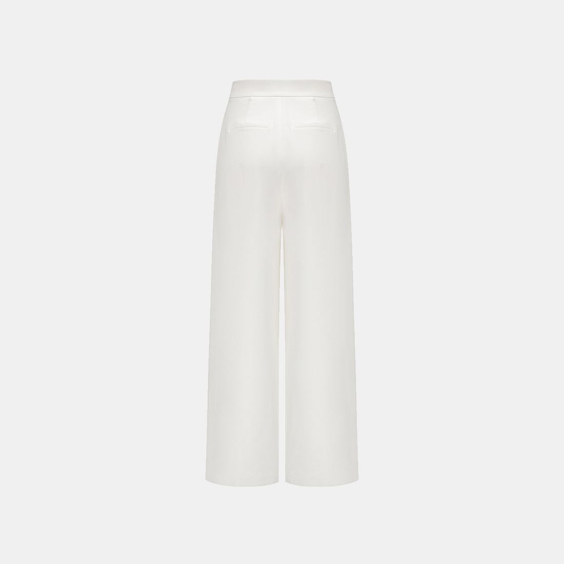 Autumn Diary Pearl Acetate Satin Special Cut Wide Leg Pants - White