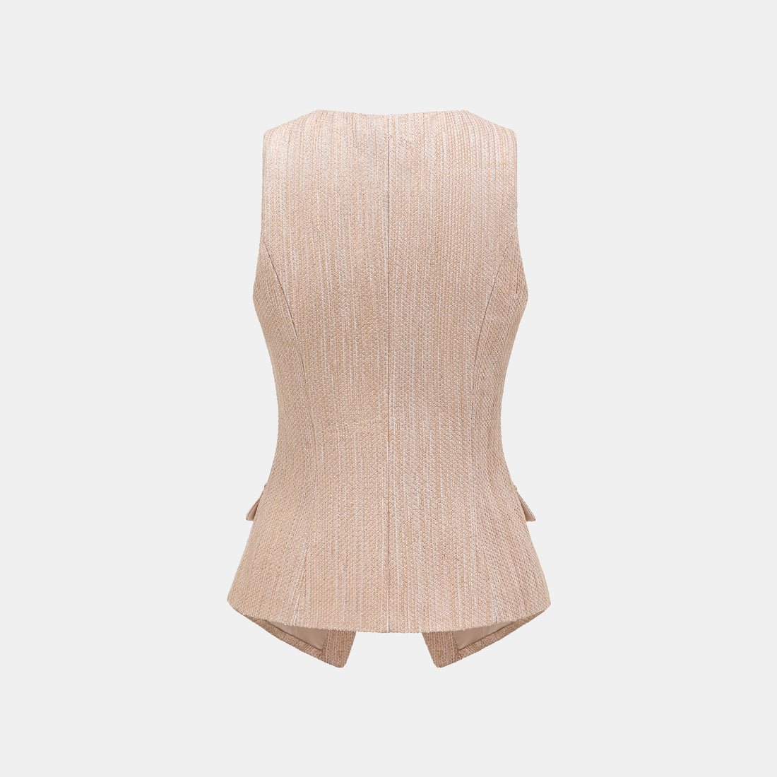 "Weekend at Monaco." Spanish Lightweight Tweed Slim Fit Vest — Amber Gold