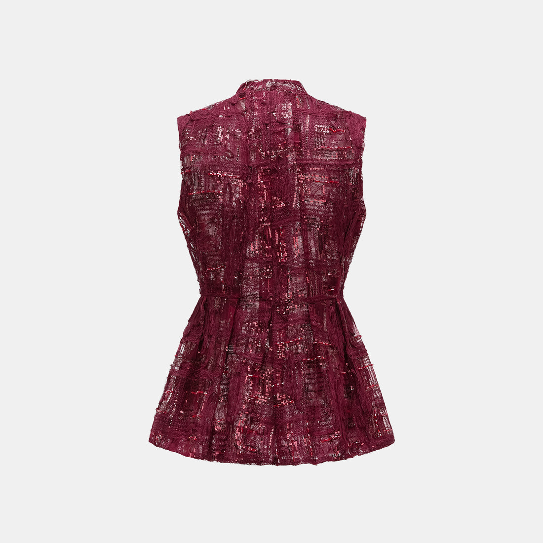 "Imperial Gala" Luxury Lace Art Bead Embroidery Light Chinese Style 3D Cut Top - Yanxia Hanchun