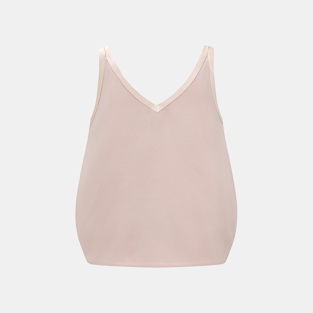 "Weekend at Monaco." Heavy Satin Panelled Tank Top — Pink