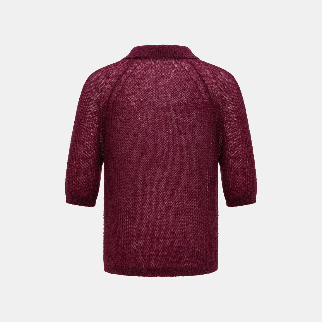 Autumn Diary Superfine Knit 3/4 Sleeve Top — Burgundy